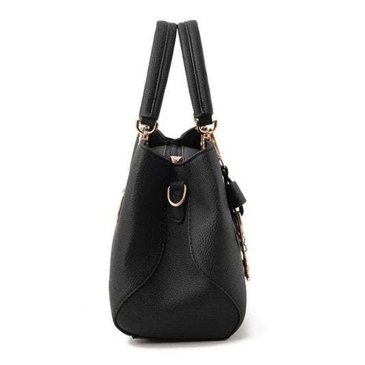 Elegant plum shoulder bag for women with bowknot and floral pattern, soft PU material, zipper closure, and versatile design